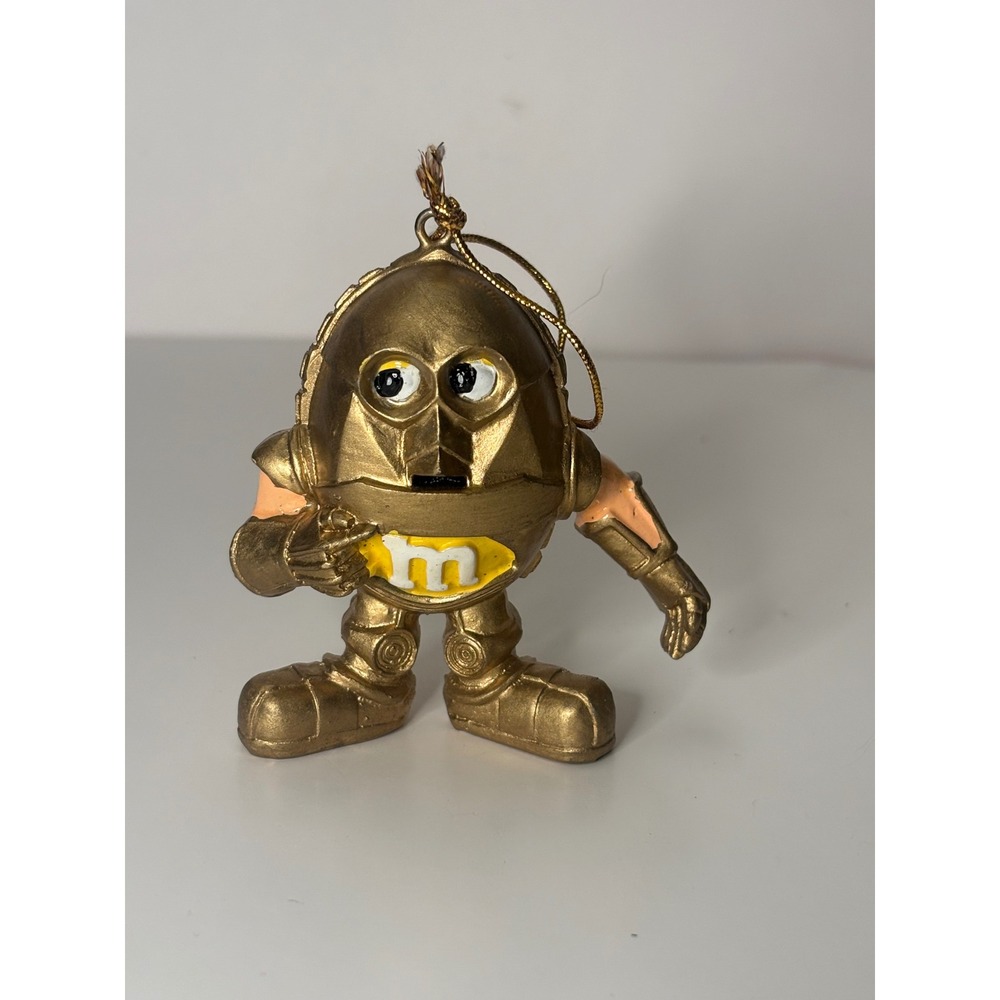 M&M's Star Wars C-3PO Yellow M&M Christmas Ornament 2005 Gold Droid Collectible